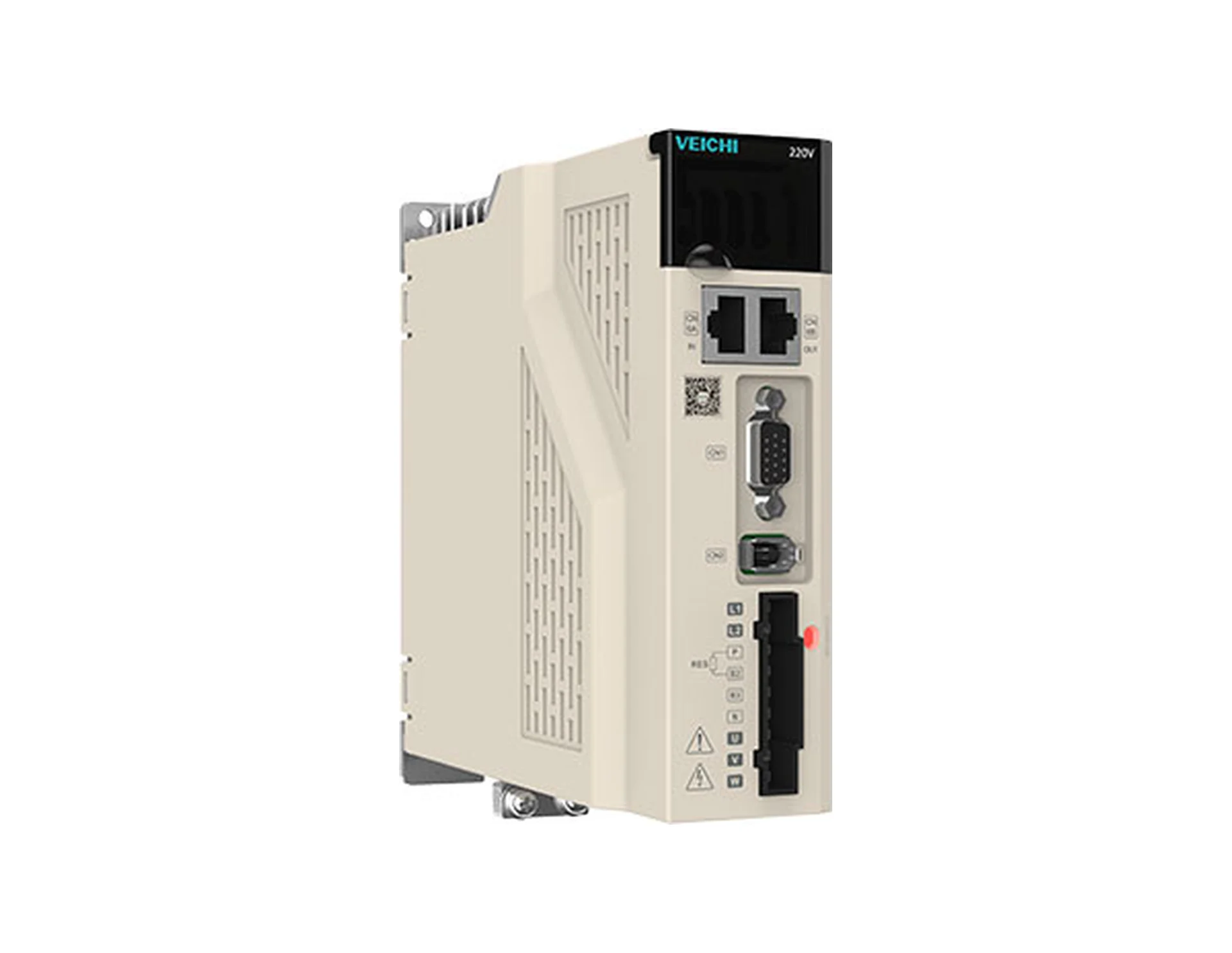 VEICHI SD710 servo sürücü, gövde ve soğutma kanatları