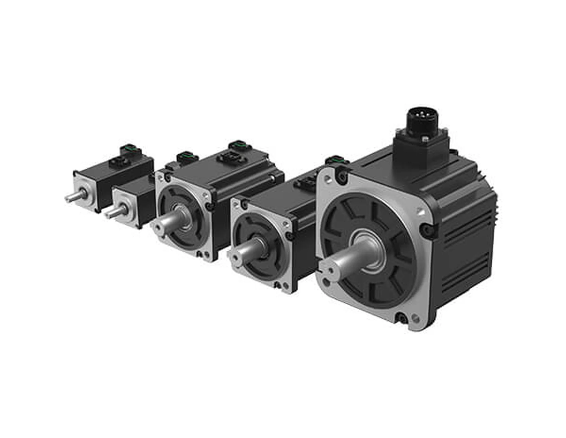 VEICHI V7E servo motor serisi, farklı flanş boyları